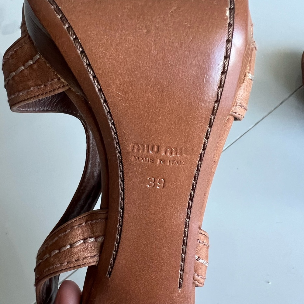 Authentic Miu Miu Sandals Size 39 - image 8